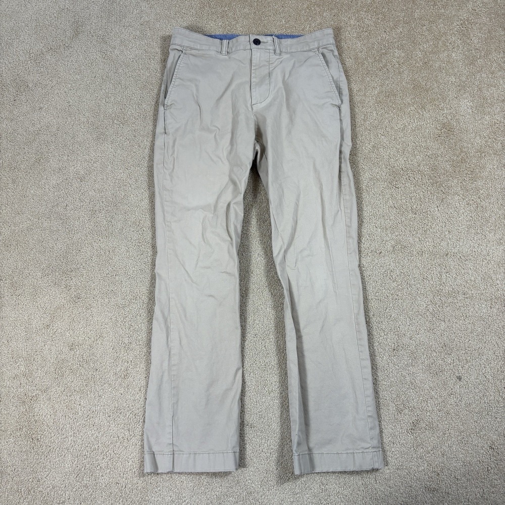 LL Bean Mens Standard Fit Chino Pants 30x29 Beige Khaki  Stretch Cotton 503736